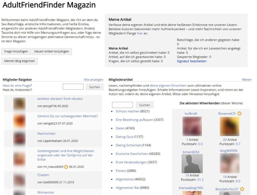 Adultfriendfinder - Community Magazin und Ratgeber