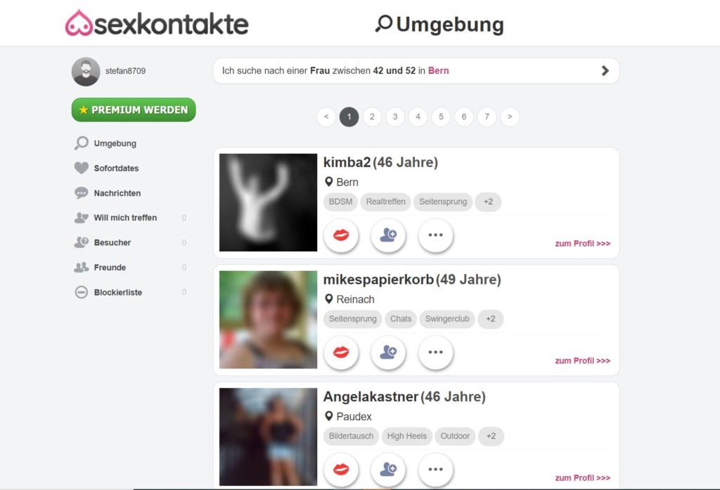 Testbericht - sexkontakte.ch Mitgliederbereich
