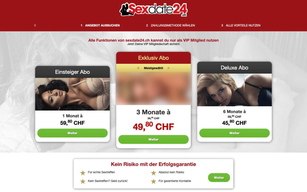 SexDate24.ch Kosten