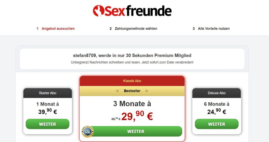 Testbericht sexfreunde.com Kosten