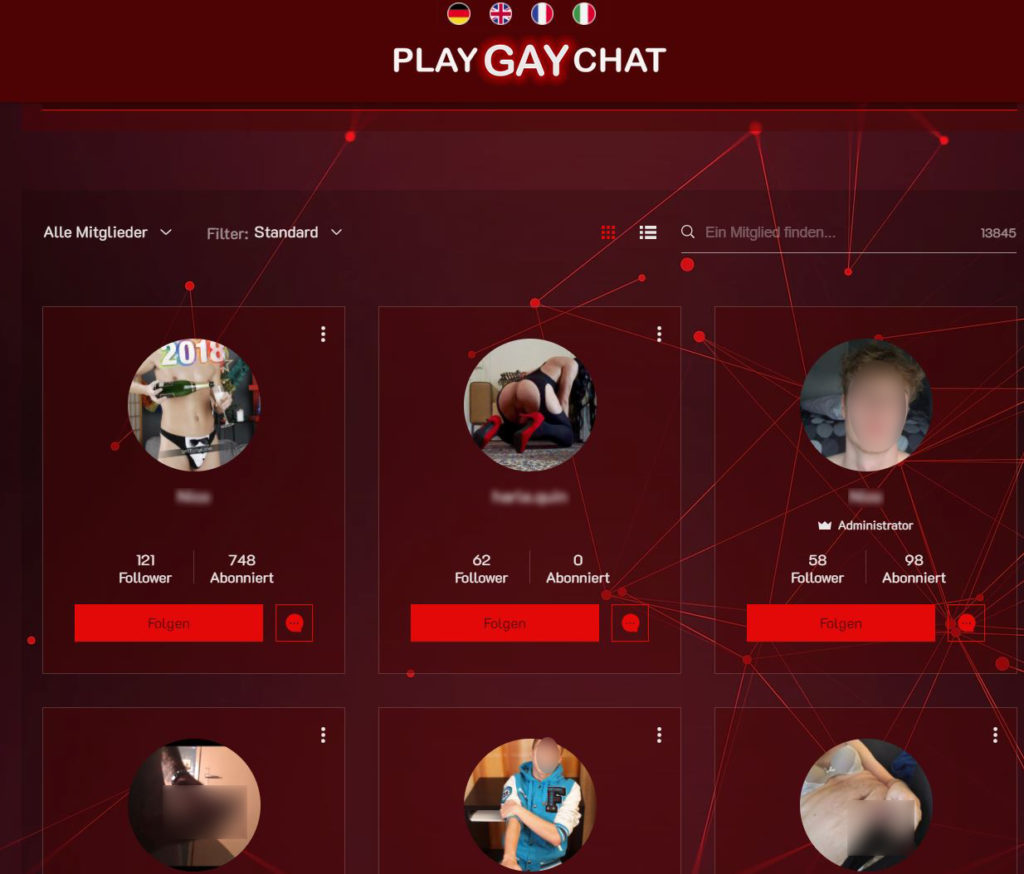 Gay-Chat.ch Mitgliederbereich