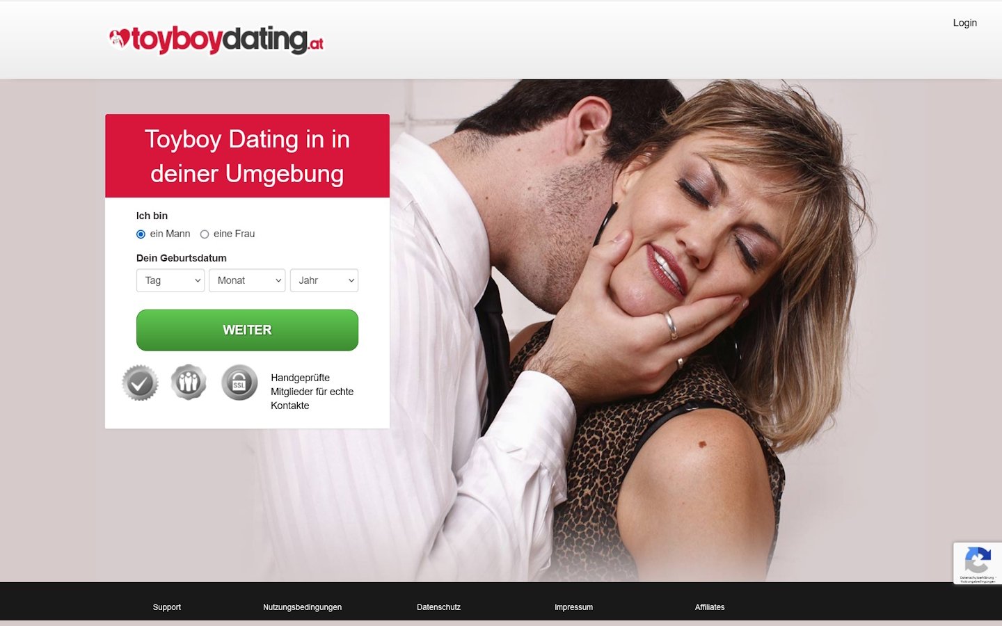 ToyBoyDating.at Testbericht Startseite