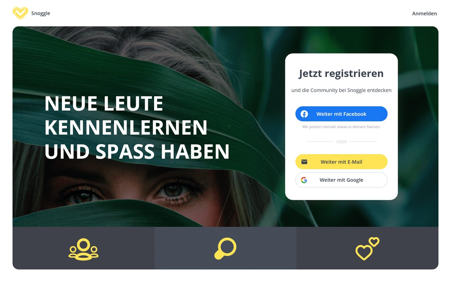Snoggle.App Startseite