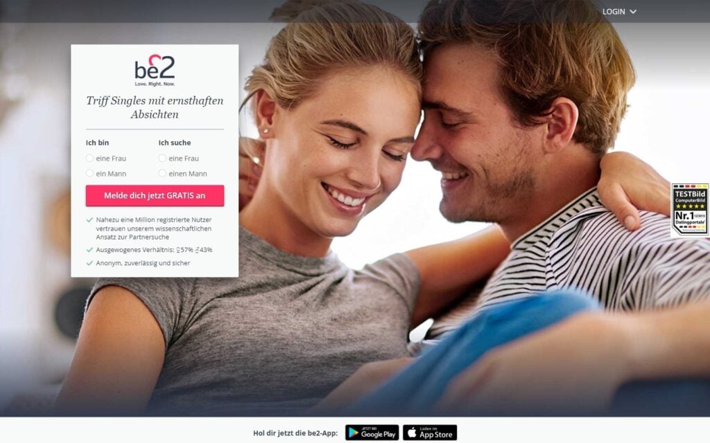 Testbericht Be2.de Startseite