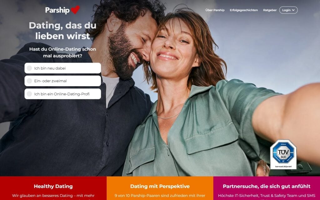 Testbericht Parship.de Startseite