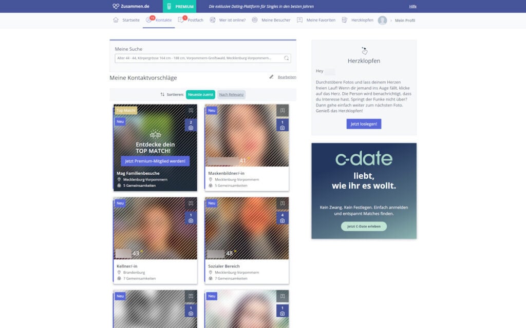 Zusammen.de Mitgliederbereich