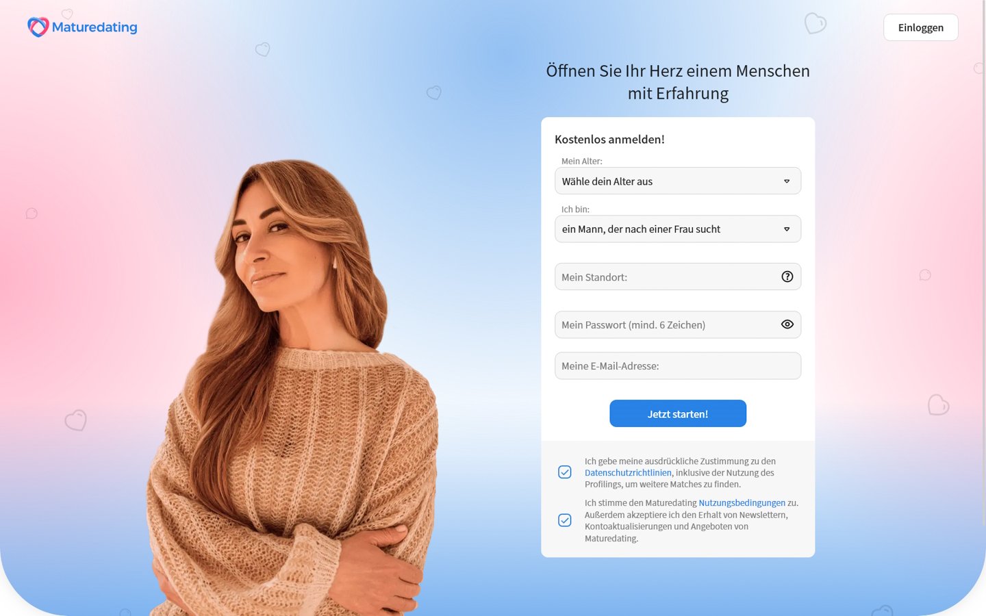 MatureDating.com Startseite