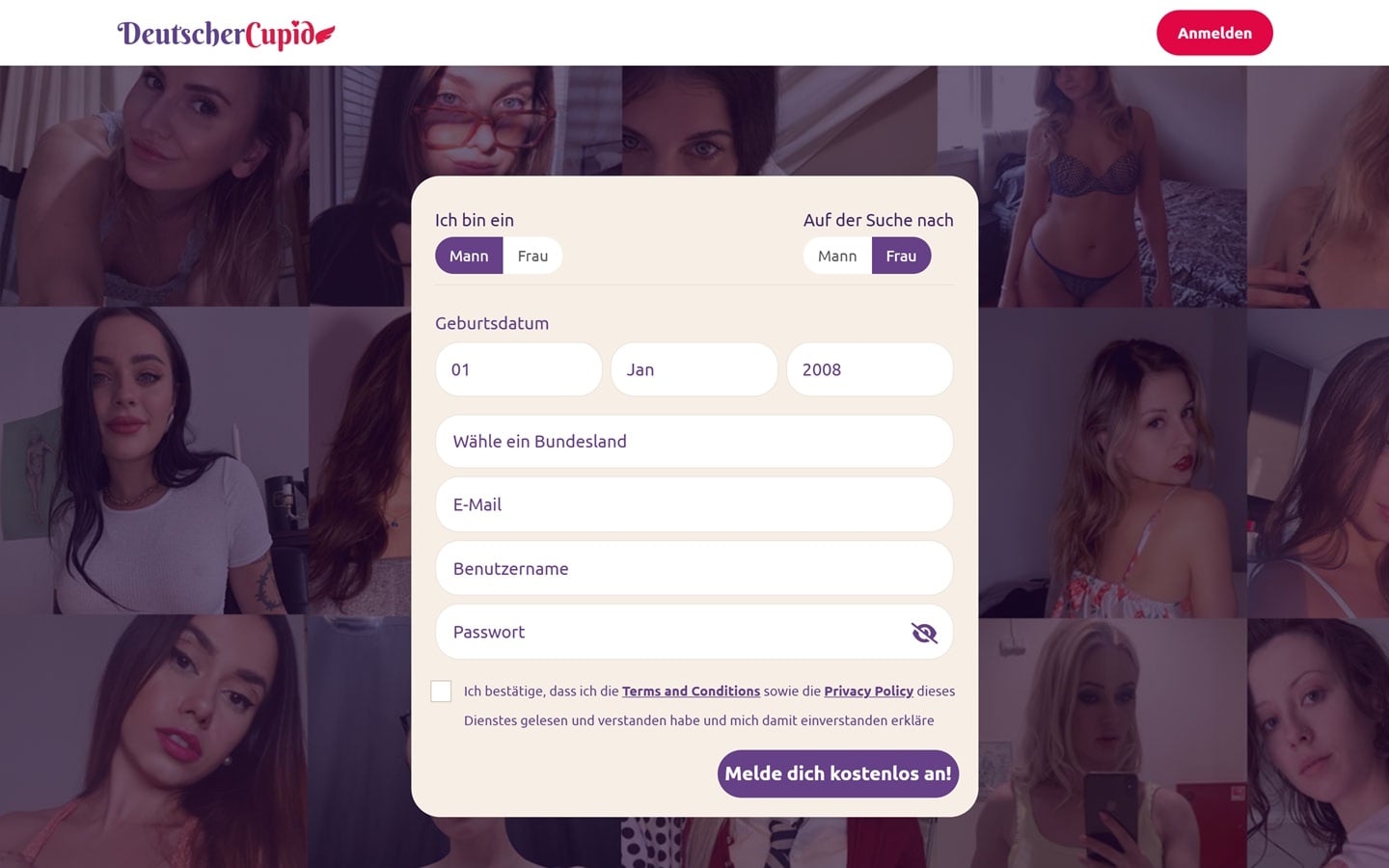 DeutscherCupid.com Startseite