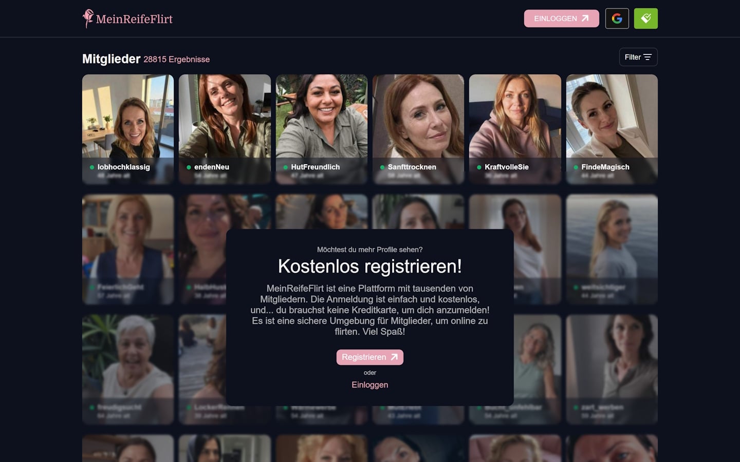 Meinreifeflirt.com Startseite