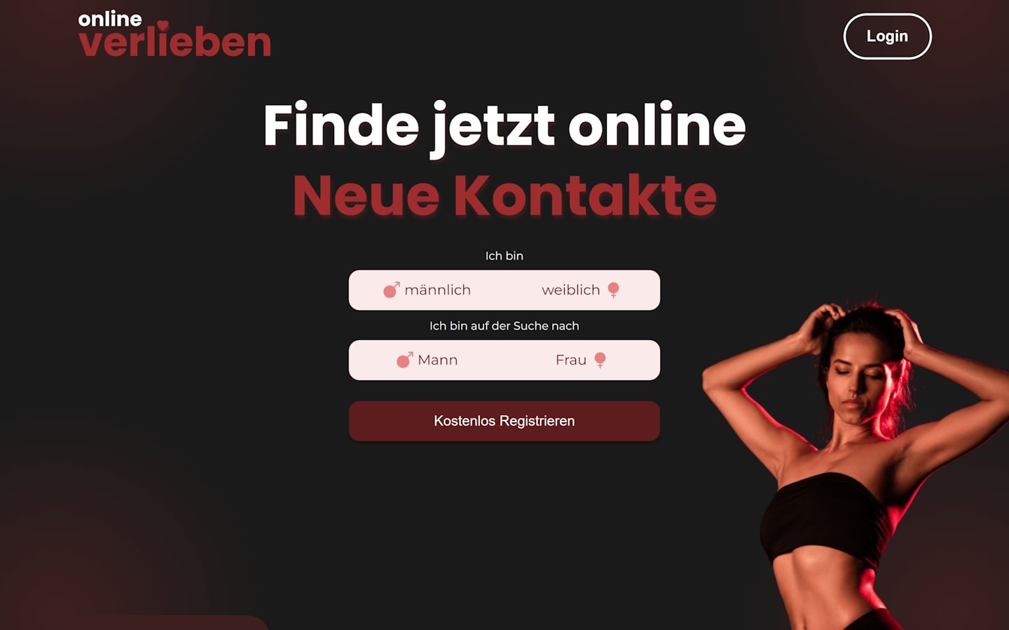 OnlineVerlieben.de Startseite