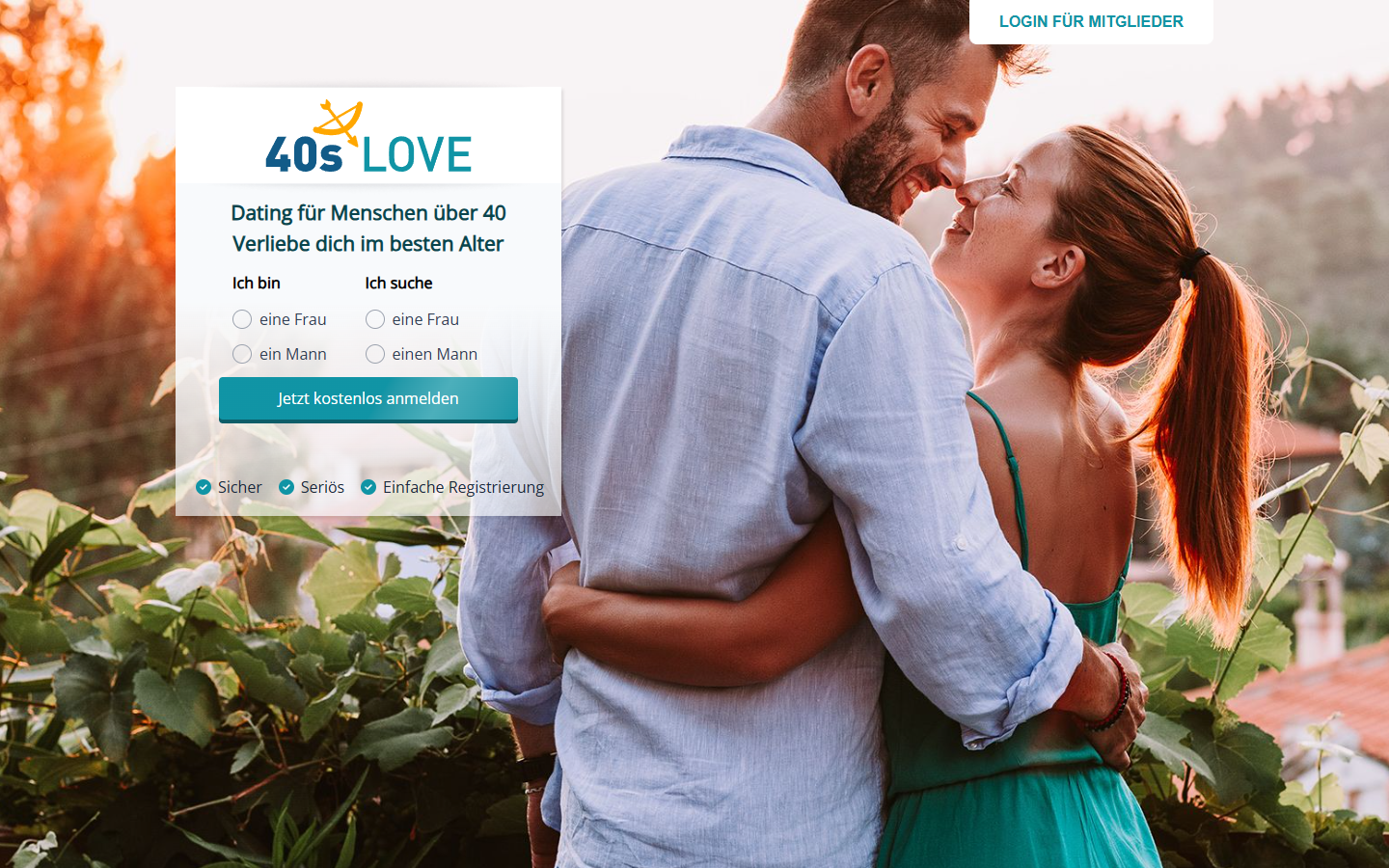 Testbericht 40sLove.de Startseite