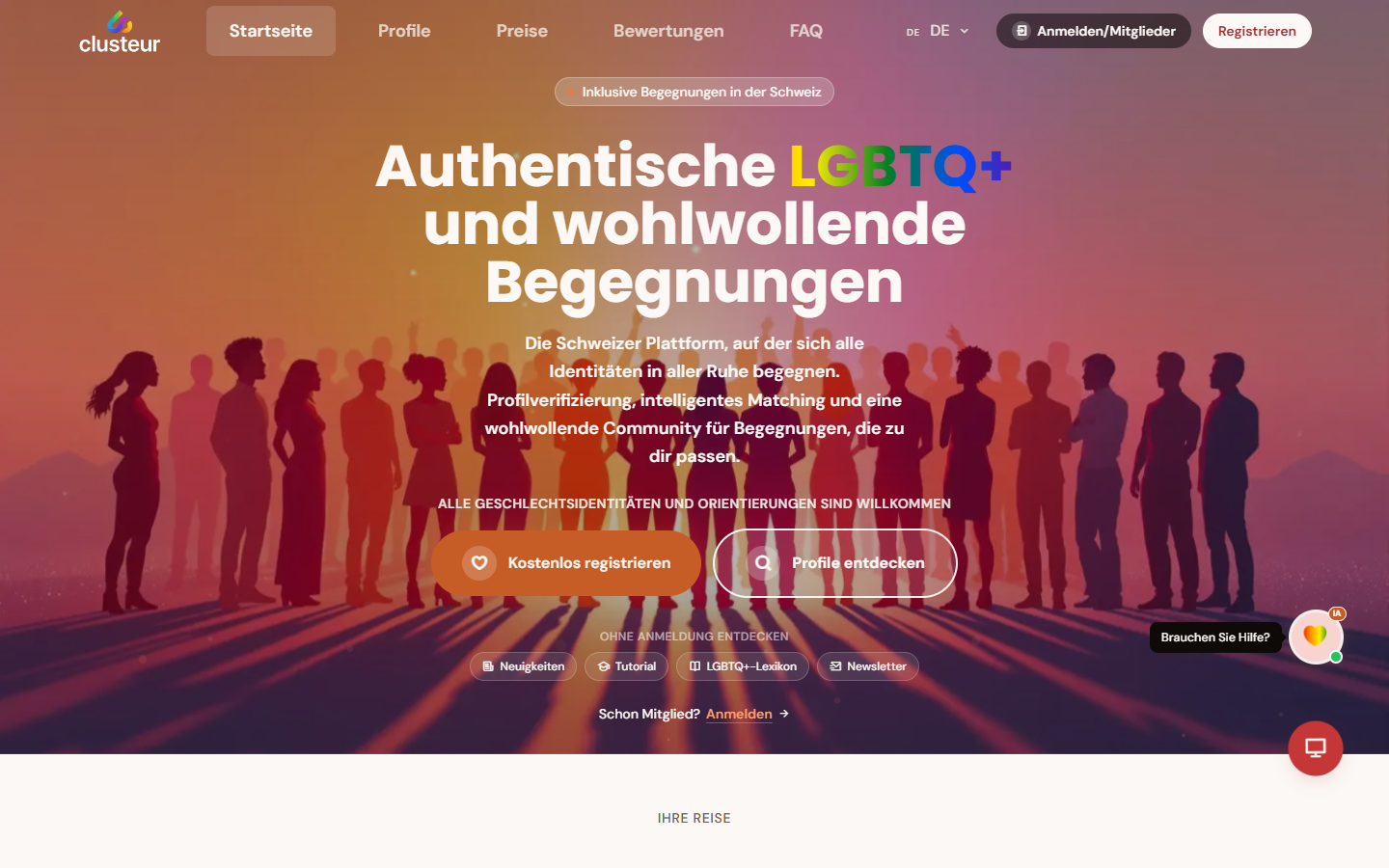 Testbericht Clusteur.ch Startseite