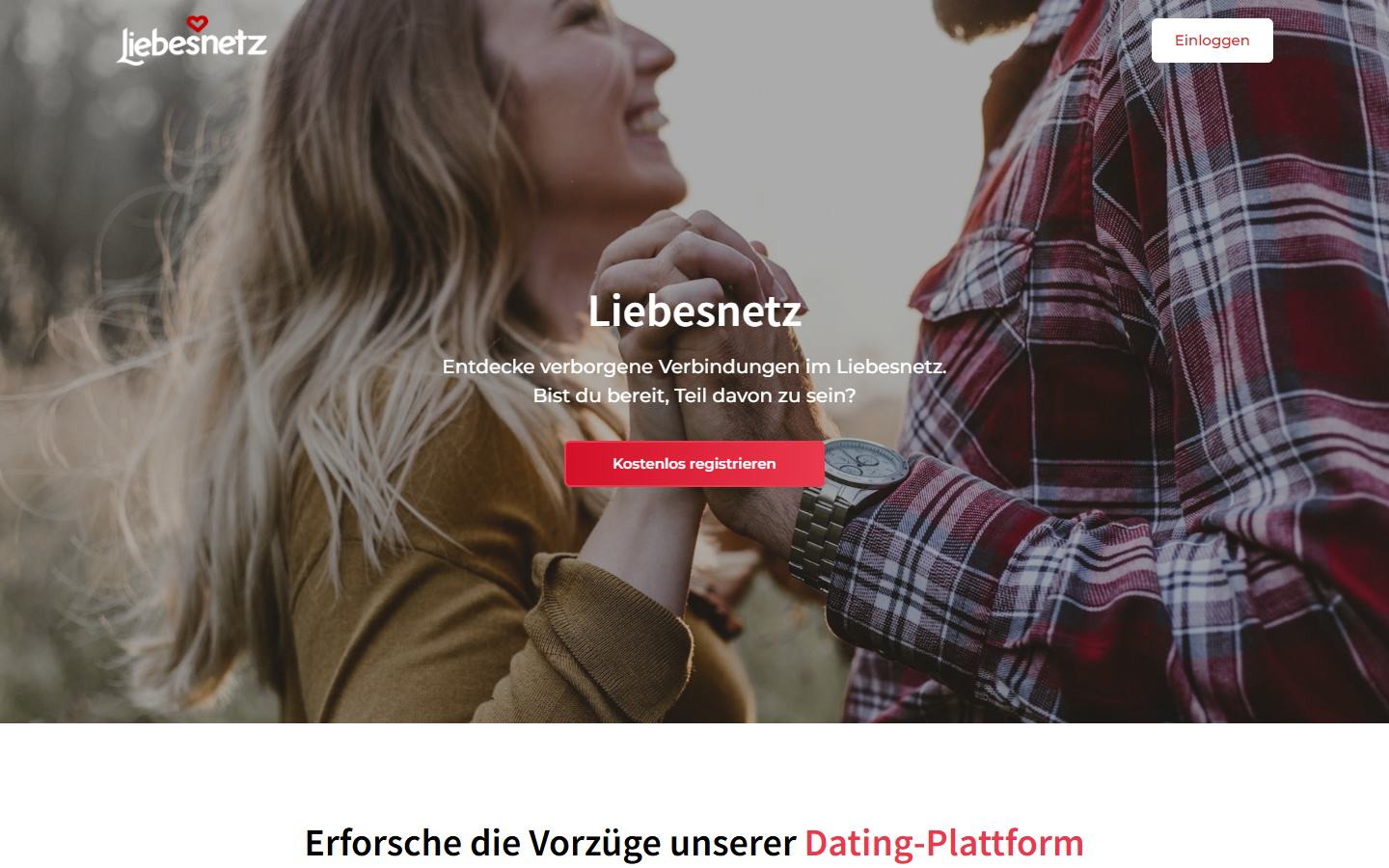 Testbericht LiebesNetz.com Startseite