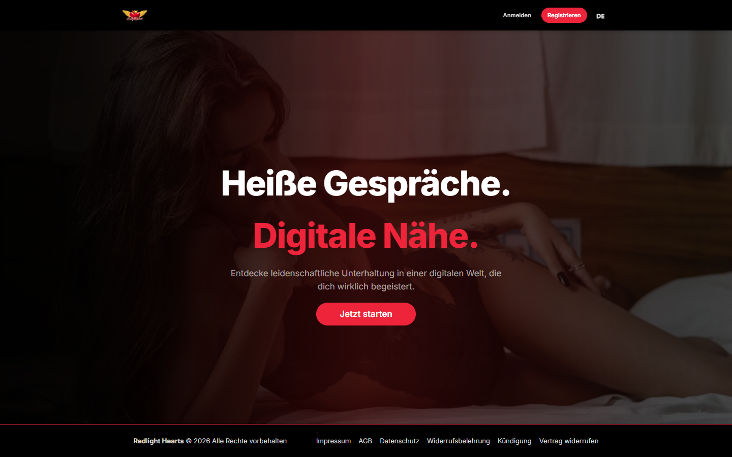 Testbericht RedLightHearts.com Startseite